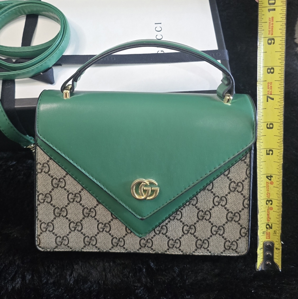 Mini Bag in Green and Beige